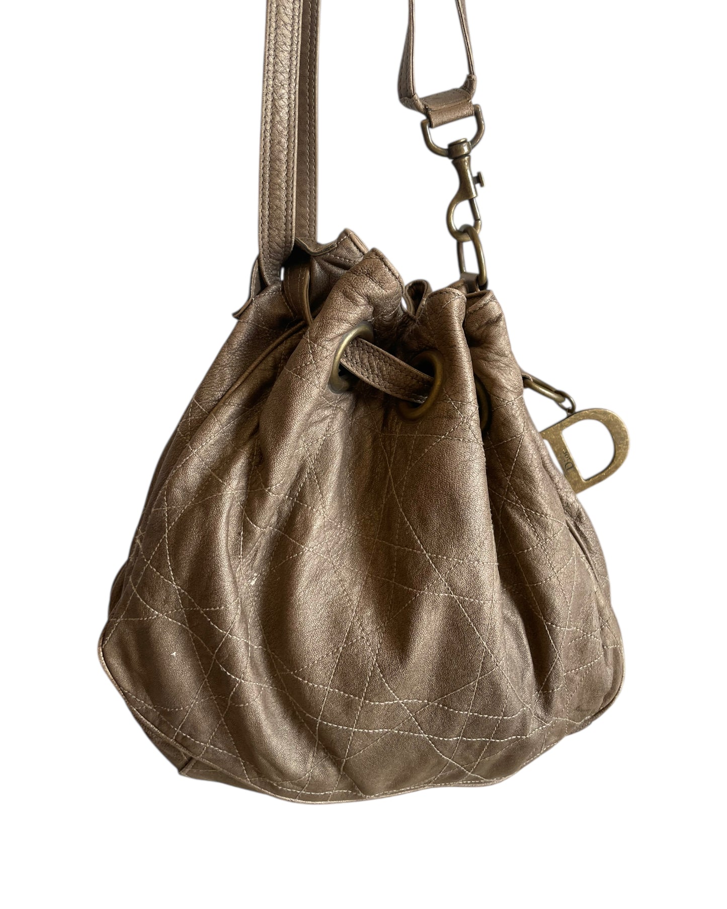 2000S DIOR CANNAGE DRAWSTRING BAG