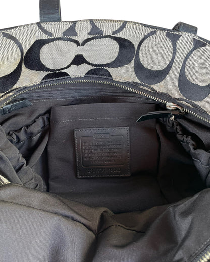 2000S COACH SIGNATURE CANVAS TOTE BAG