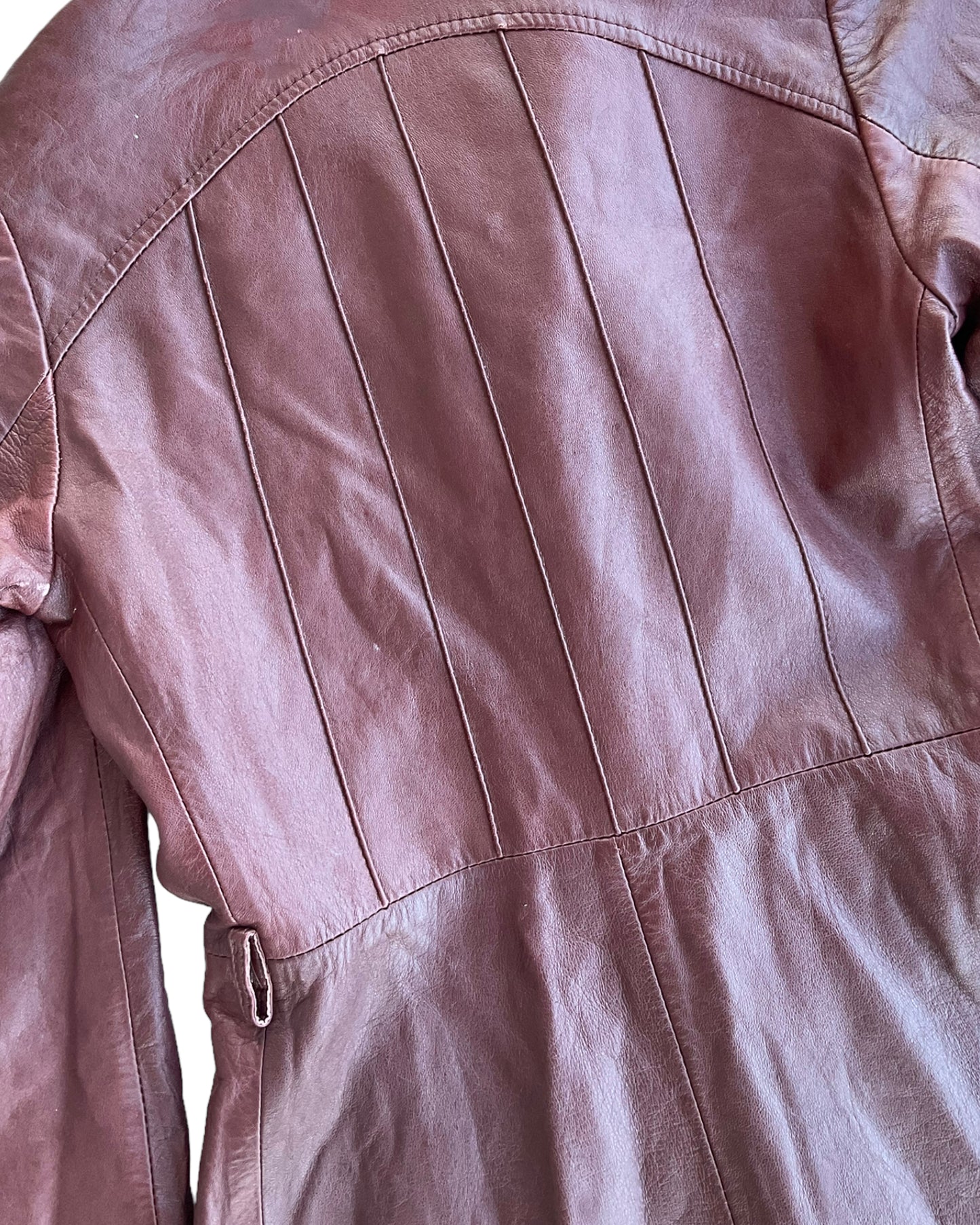 1980s PERUZZI BURGONDY TRENCH COAT