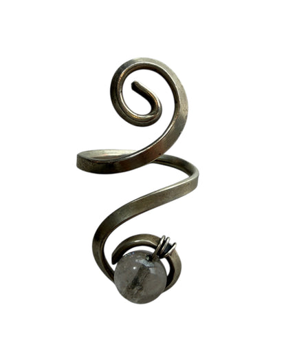 1990S SPIRAL SILVER RING