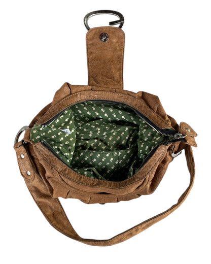 2000S GUESS BROWN SUEDE HOBO BAG