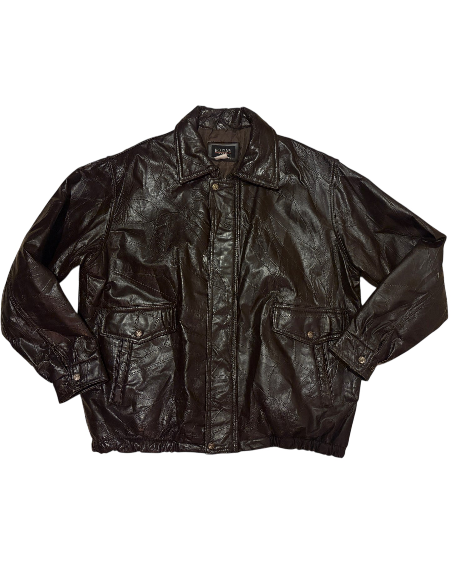 1990S BOTANY LEATHER JACKER