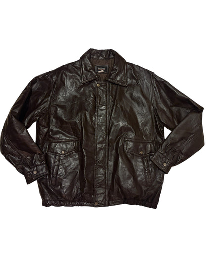 1990S BOTANY LEATHER JACKER