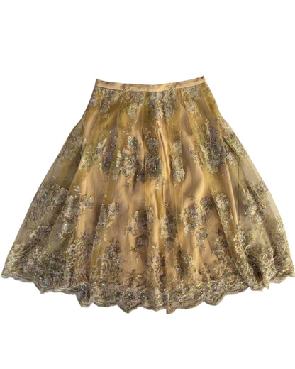 2000S SHANI GOLDEN LACE SHEER SET