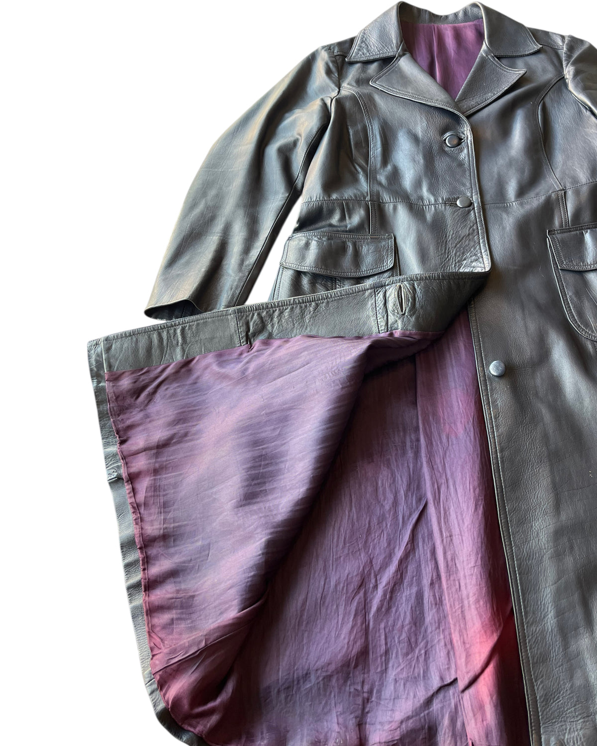 1970S PETROL LEATHER JACKET