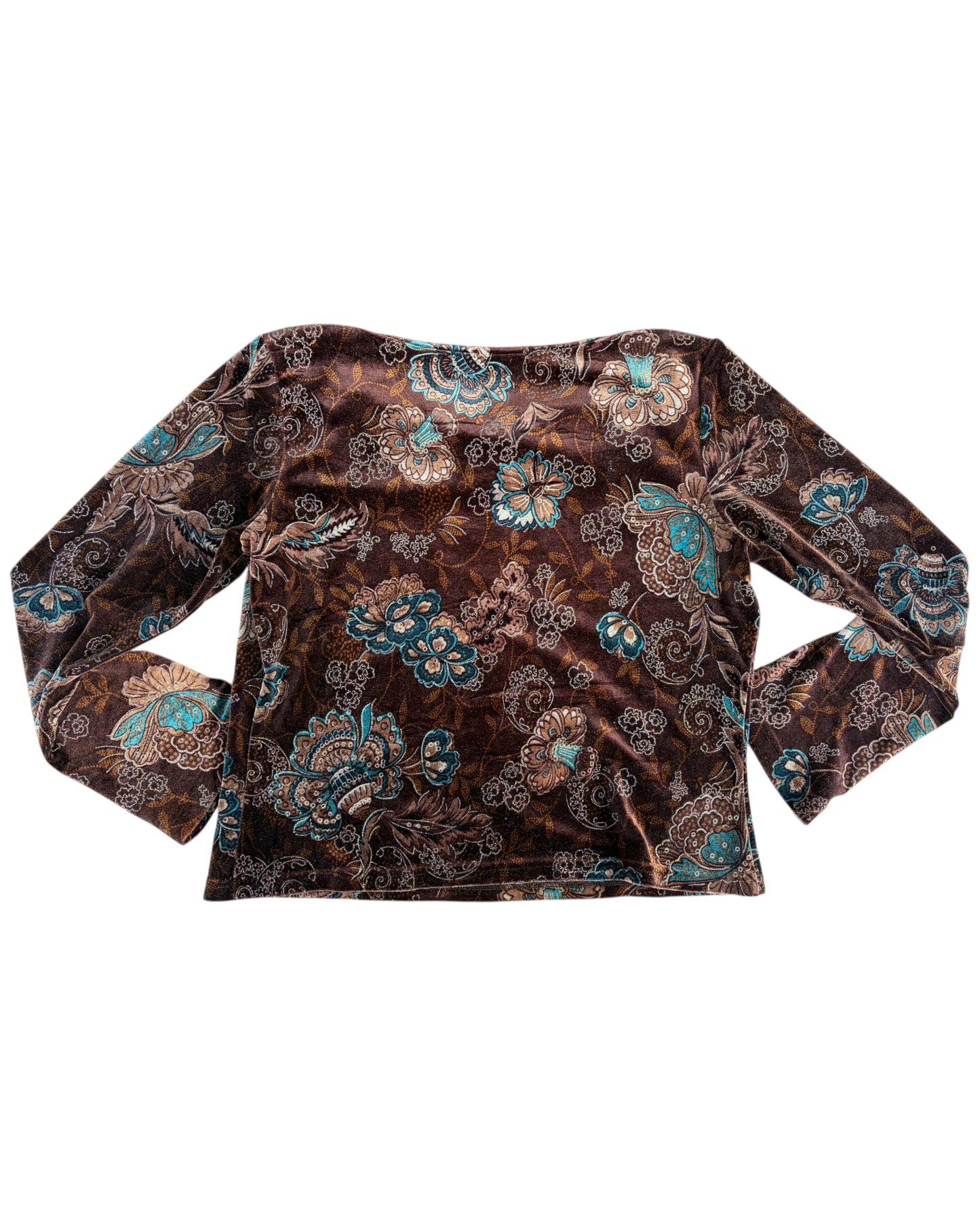 2000S DARK VELVET LONG SLEEVE TOP