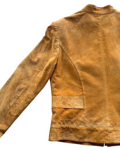 1990S CLOTHES CAMELL LEATHER JACKET