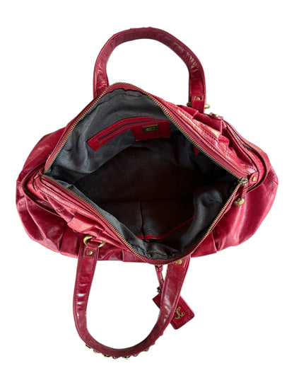 2000S JUST CAVALLI RED CHAIN HANDBAG