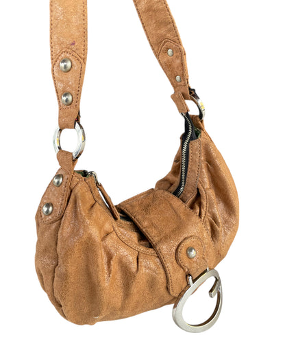 2000S GUESS BROWN SUEDE HOBO BAG