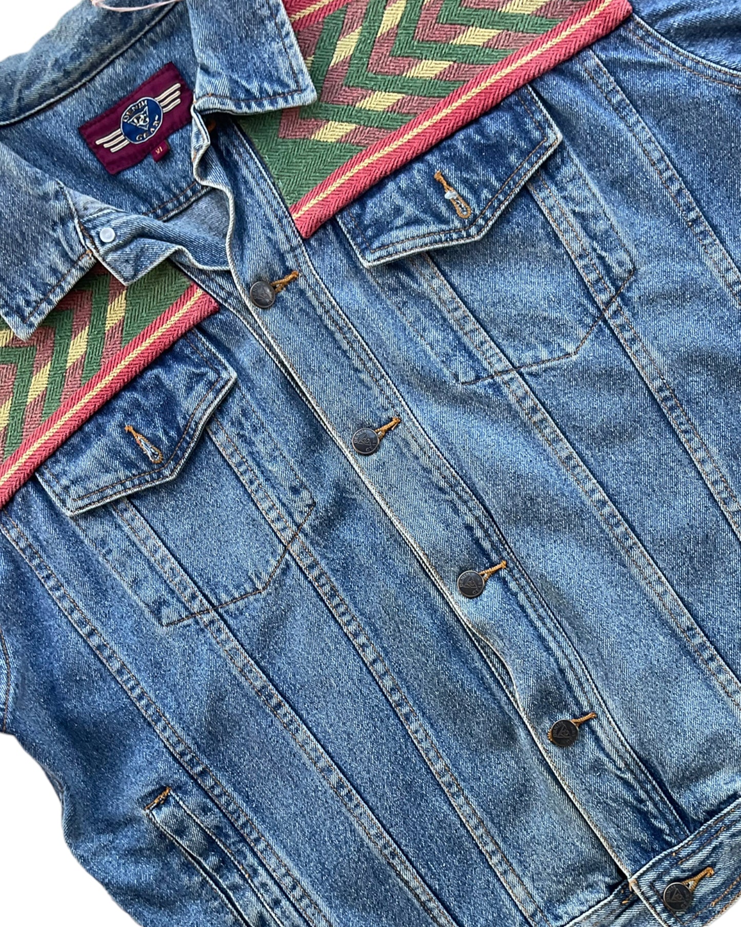 1990S TRIBAL DENIM GEAR JACKET