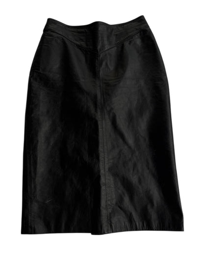 2000’S BLACK LEATHER SKIRT