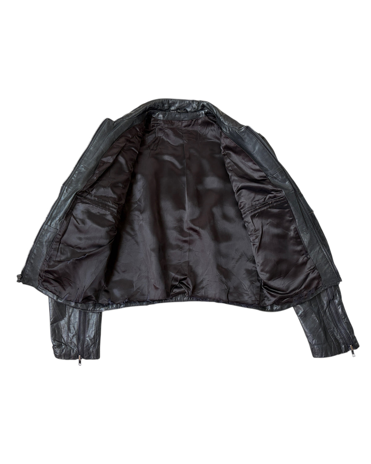1990S ZIPPER LEATHER JACKET