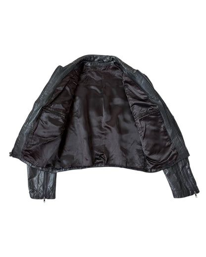 1990S ZIPPER LEATHER JACKET