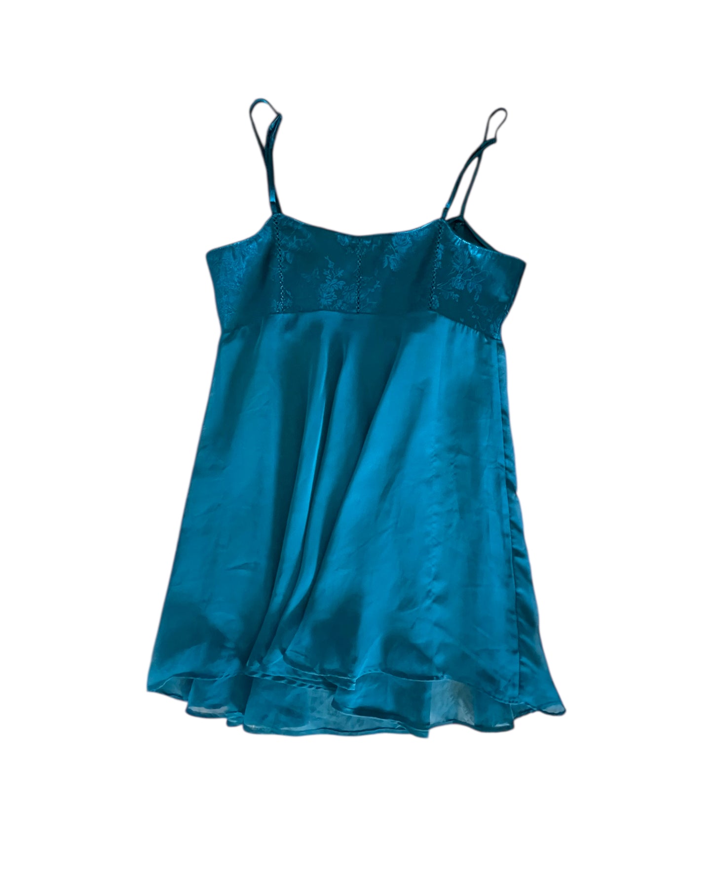 2000S VICTORIAS SECRET TEAL LACE CAMISOLE