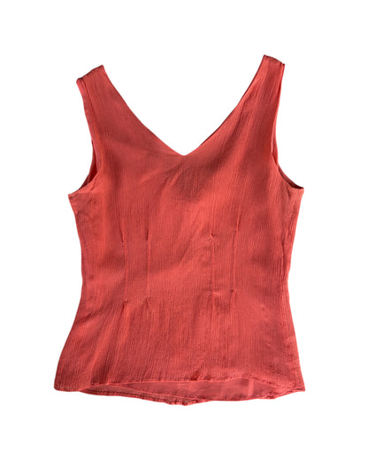 2000S AKS BY AMY K. SU SILK BEADED TOP