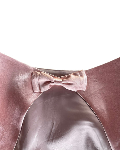 2000S CHAMPAGNE SATIN COCKTAIL DRESS