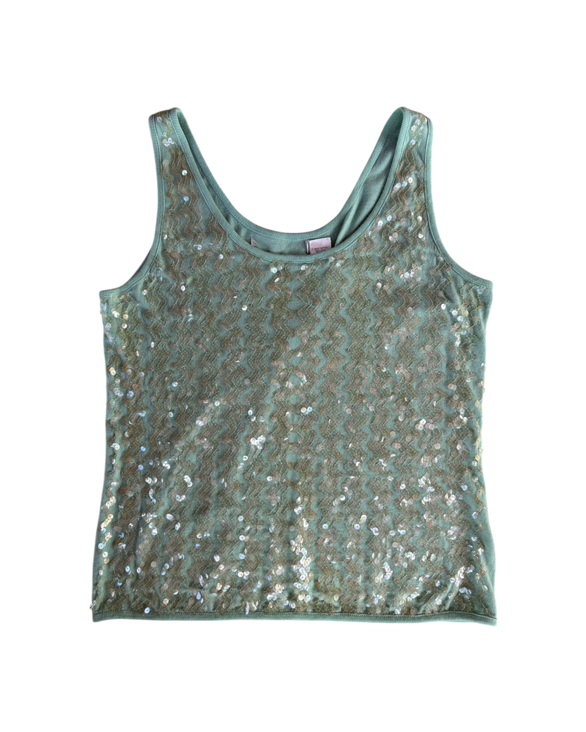 2000S MINT GREEN SEQUIN TANK TOP