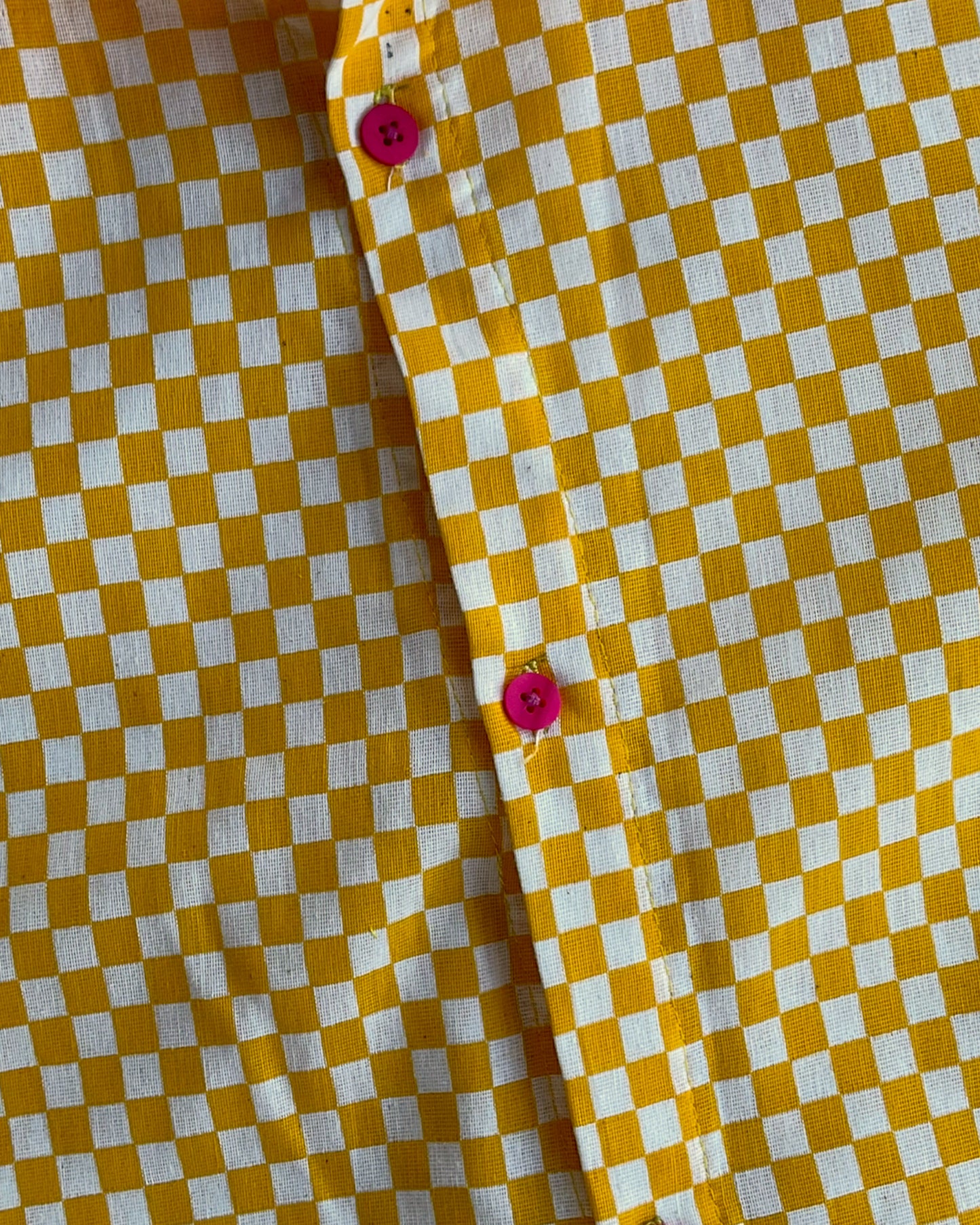 1990S YELLOW CHECKERED SHIRT