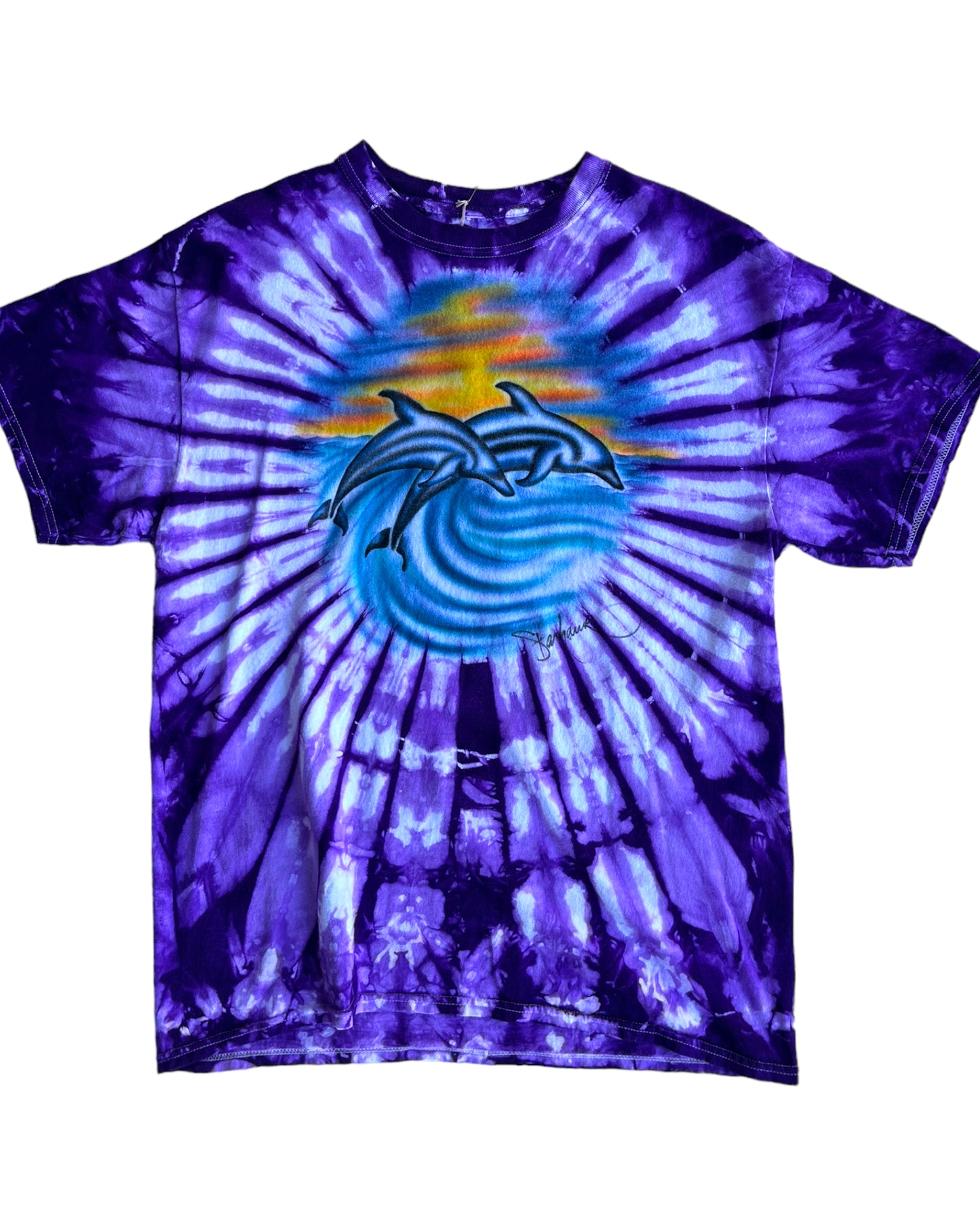 2000S DOLPHIN TIE DYE T-SHIRT