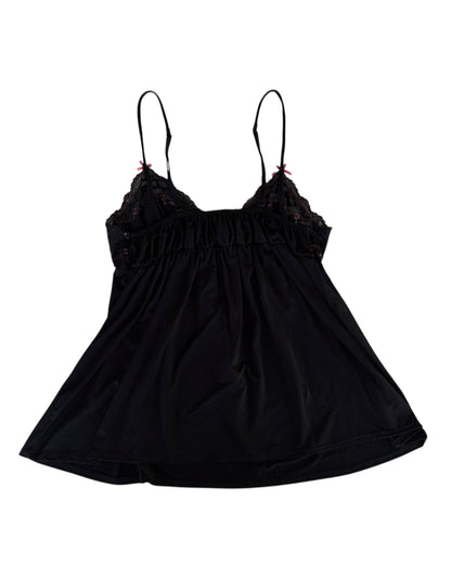 2000S BETSEY JOHNSON BLACK LACE CAMISOLE