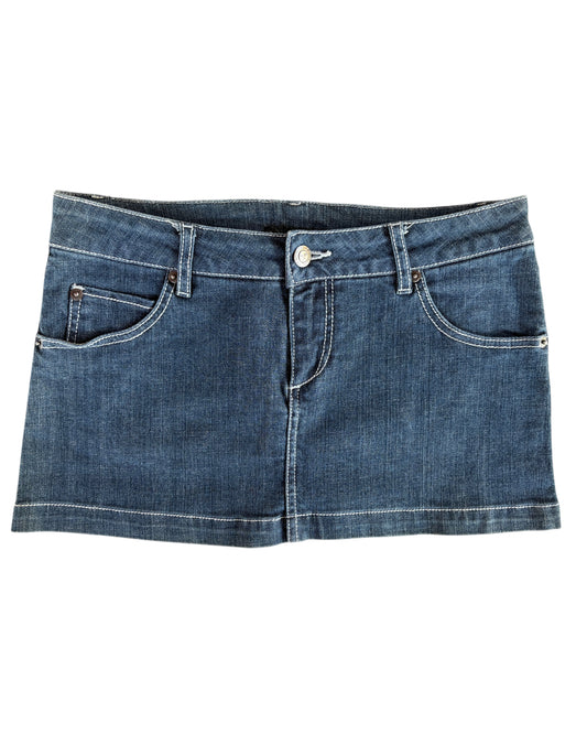 2000S RAMPAGE DARK DENIM MINI SKIRT