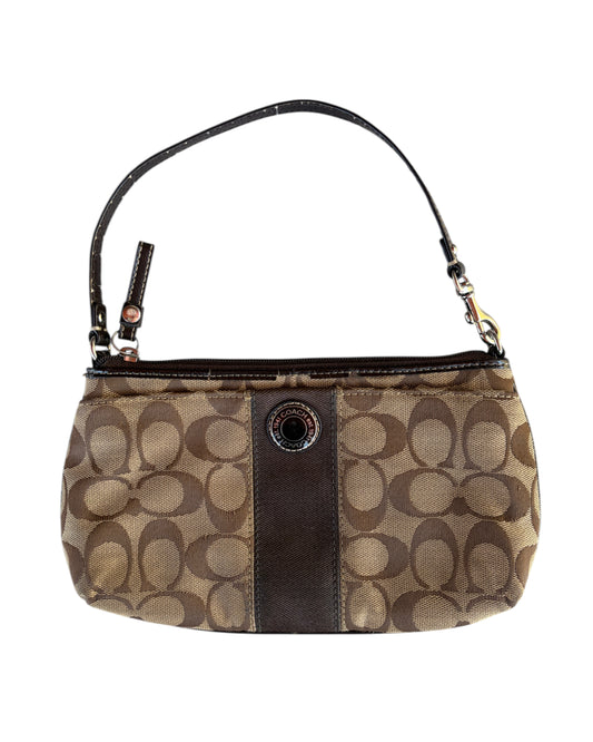 2000S COACH MONOGRAM MINI SHOULDER BAG