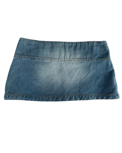 2000S XDYE BLUE DENIM MINI SKIRT