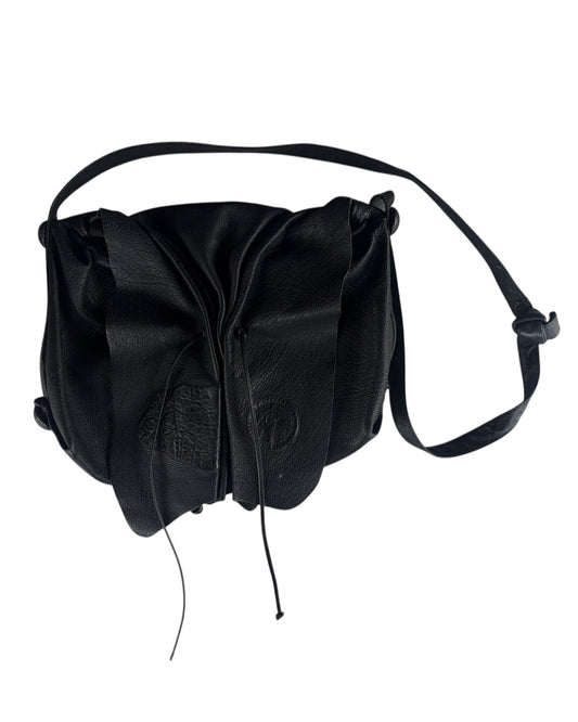 1980s MARIPOSA X CARLOS FALCHI LEATHER SLOUCHY BAG