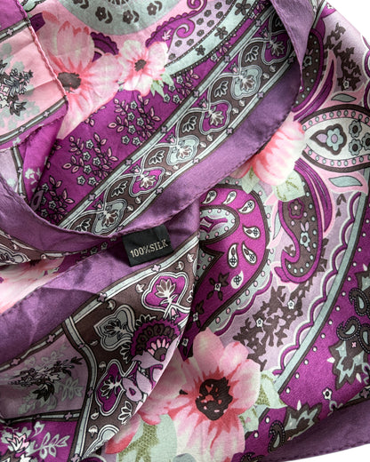 2000S PAISLEY BOHEMIA SILK SCARF