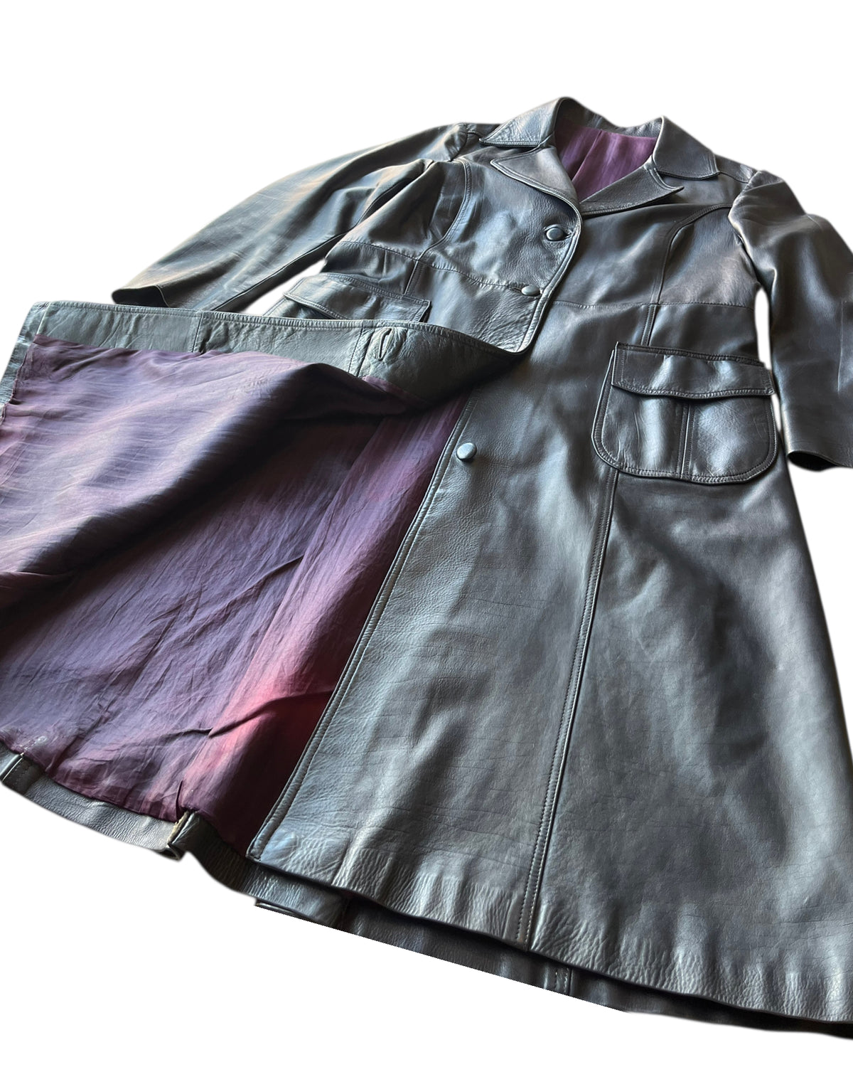 1970S PETROL LEATHER JACKET