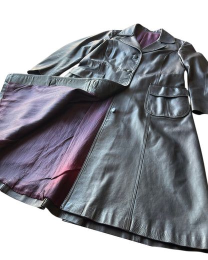 1970S PETROL LEATHER JACKET