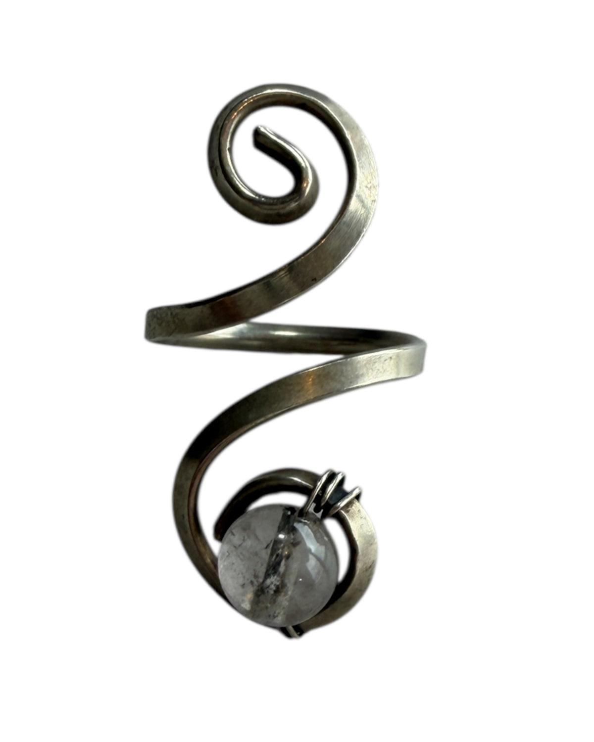 1990S SPIRAL SILVER RING