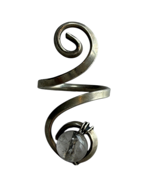1990S SPIRAL SILVER RING