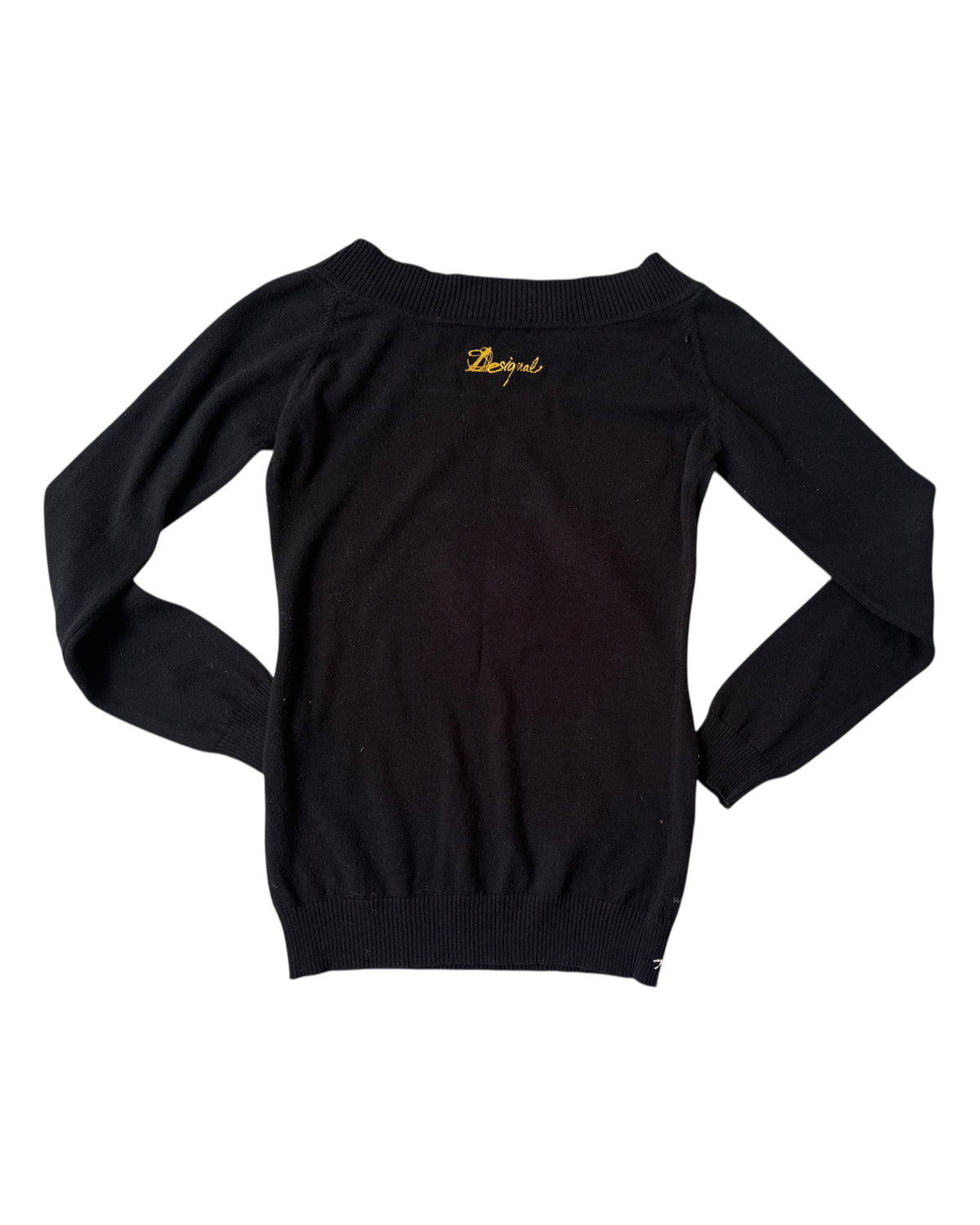 2000S DESIGUAL OFF SHOULDER SWEATER
