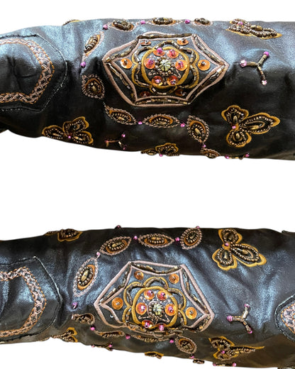2000S WANTED COWGIRL BLACK EMBROIDERED