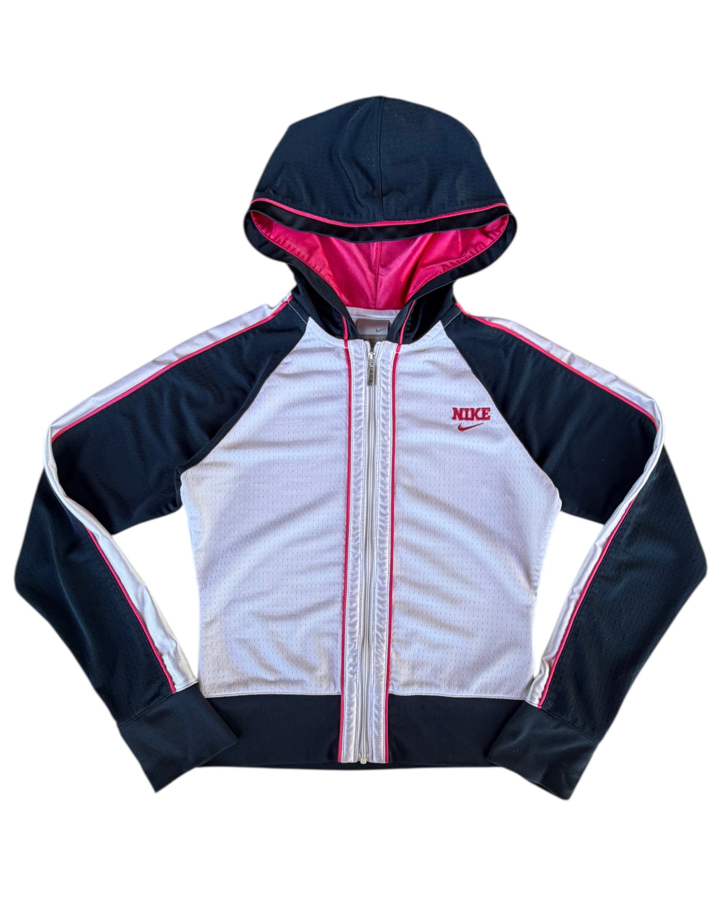 2000S NIKE WHITE NAVY PINK TRACK JACKET