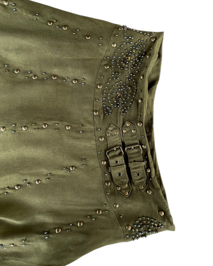 2000S BANANA U.S.A GREEN SKIRT