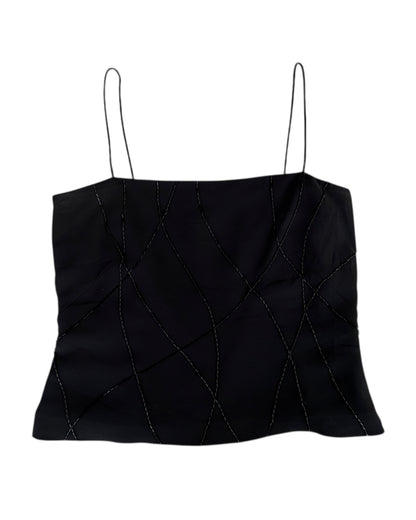 2000S LOFT BLACK STRUCTURED CAMISOLE