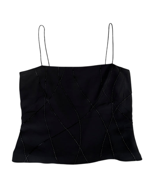 2000S LOFT BLACK STRUCTURED CAMISOLE