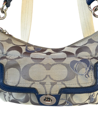 2000S COACH SIGNATURE CANVAS SHOULDER BAG
