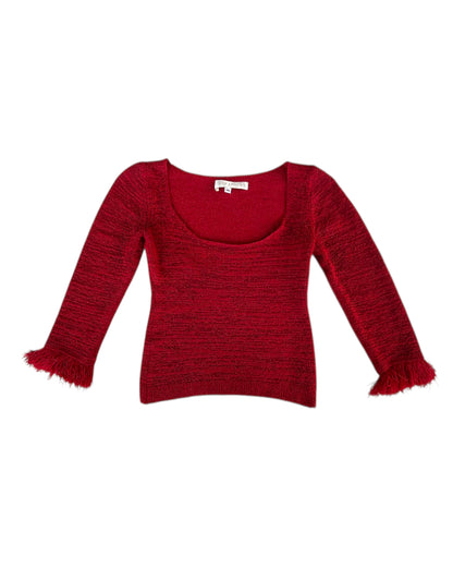 1990S BETTE PAIGE RED KNIT SWEATER