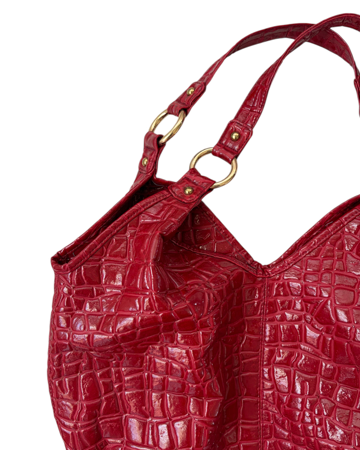 2000S RED CROCODILE TOTE