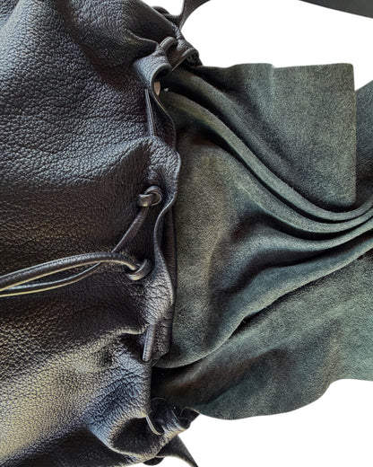 1980s MARIPOSA X CARLOS FALCHI LEATHER SLOUCHY BAG