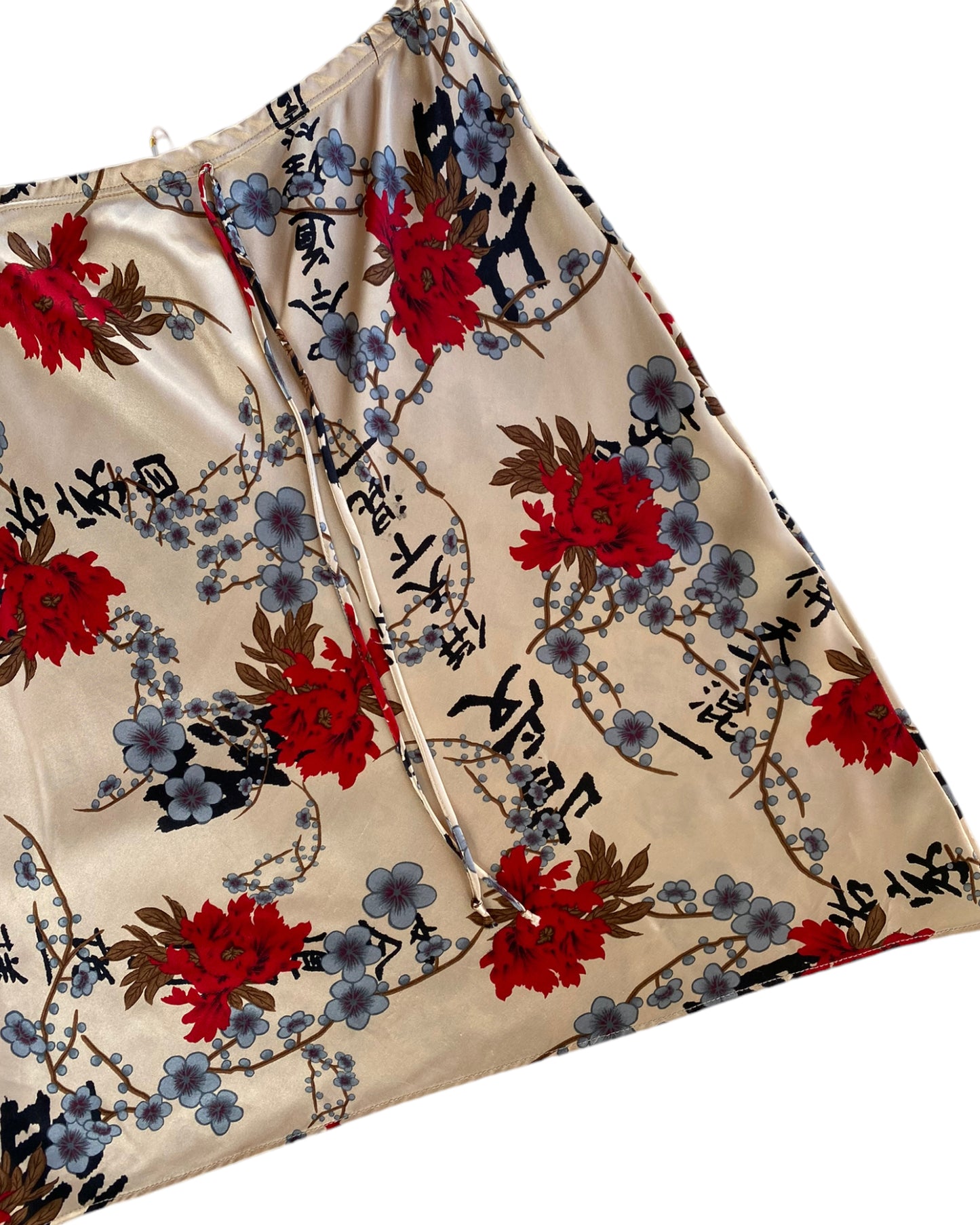 1990´S FLOWERED SILK SKIRT