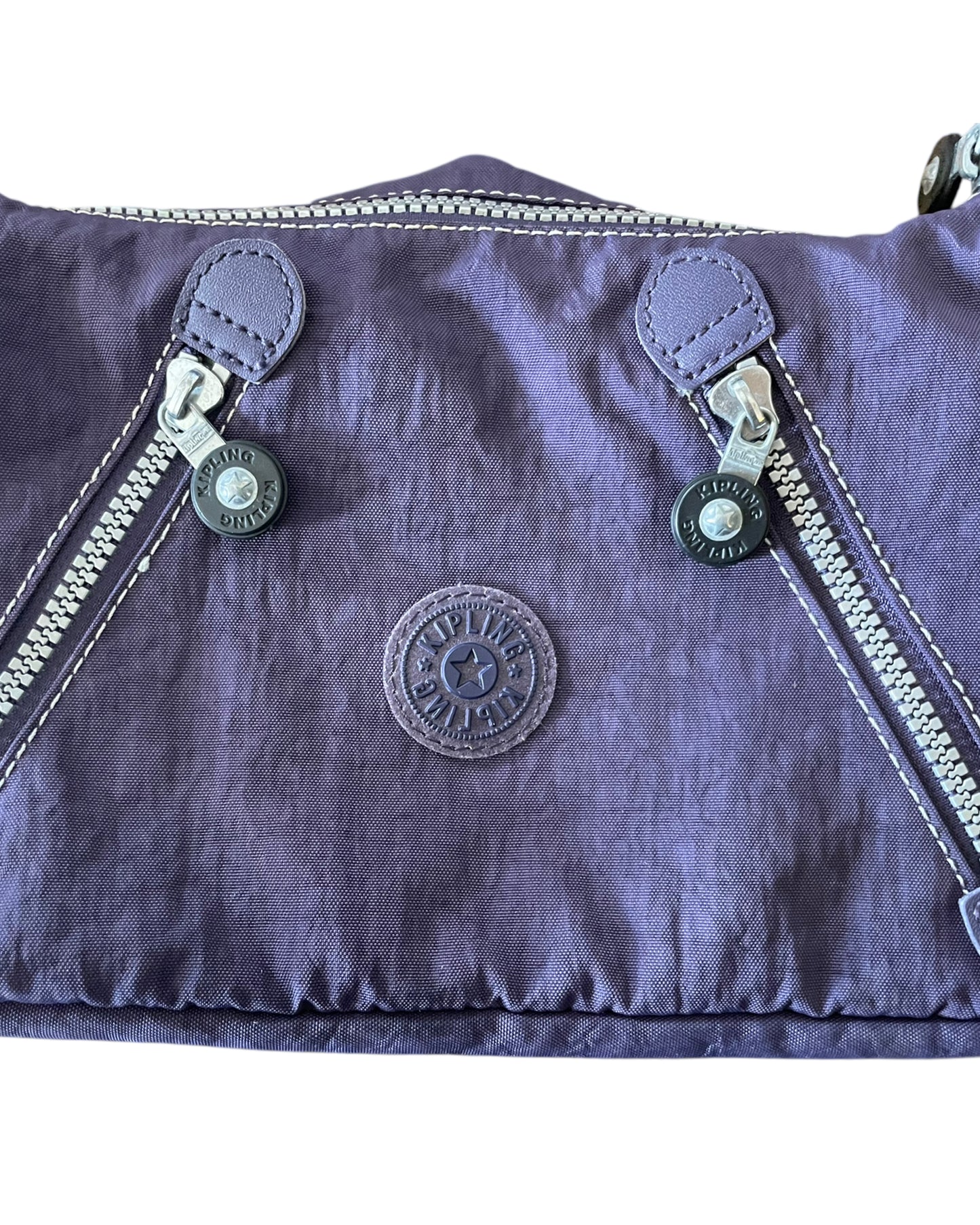 2000S KIPLING PURPLE NYLON SHOULDER BAG