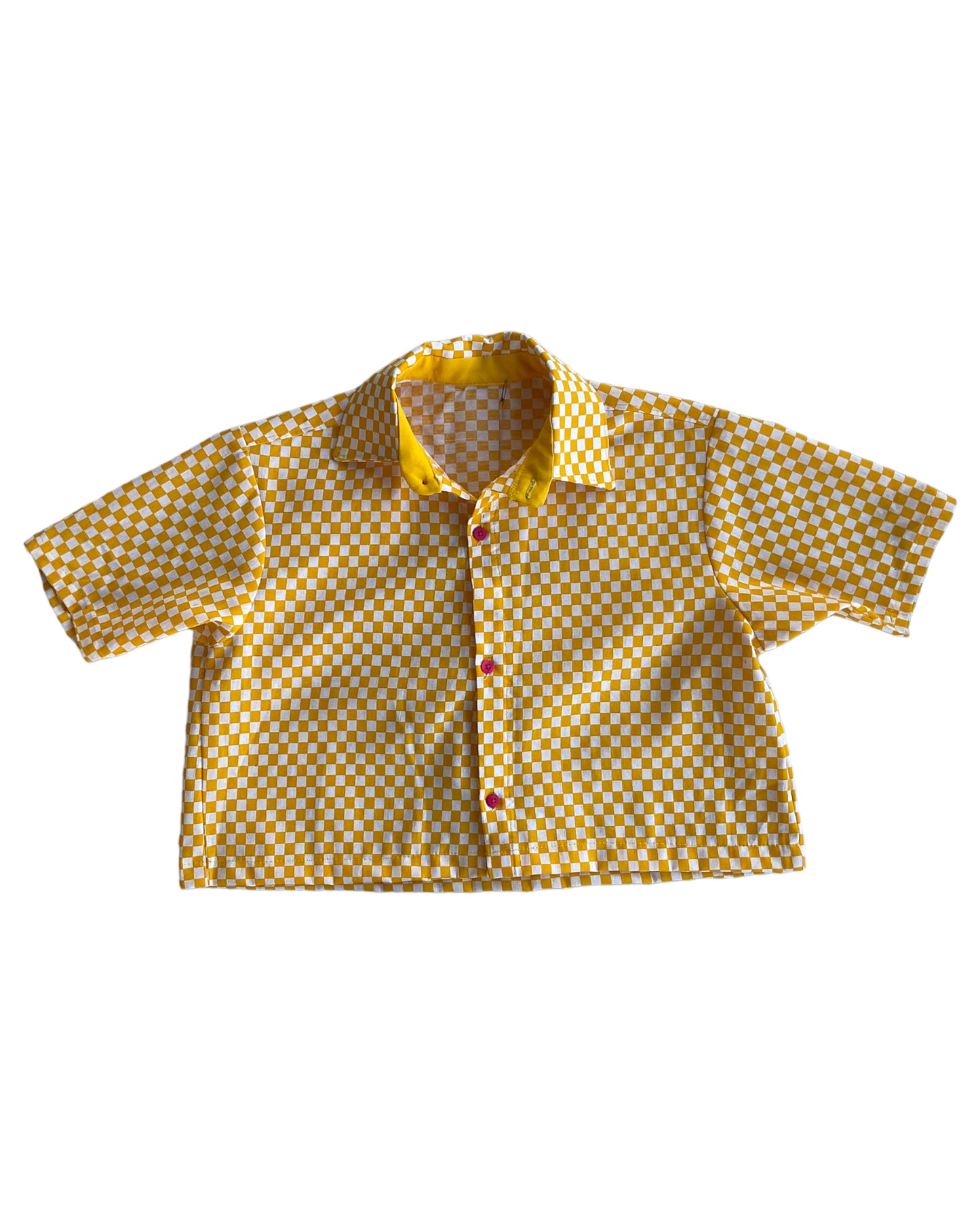 1990S YELLOW CHECKERED SHIRT