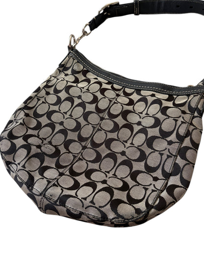 2000S COACH SIGNATURE JACQUARD HOBO BAG