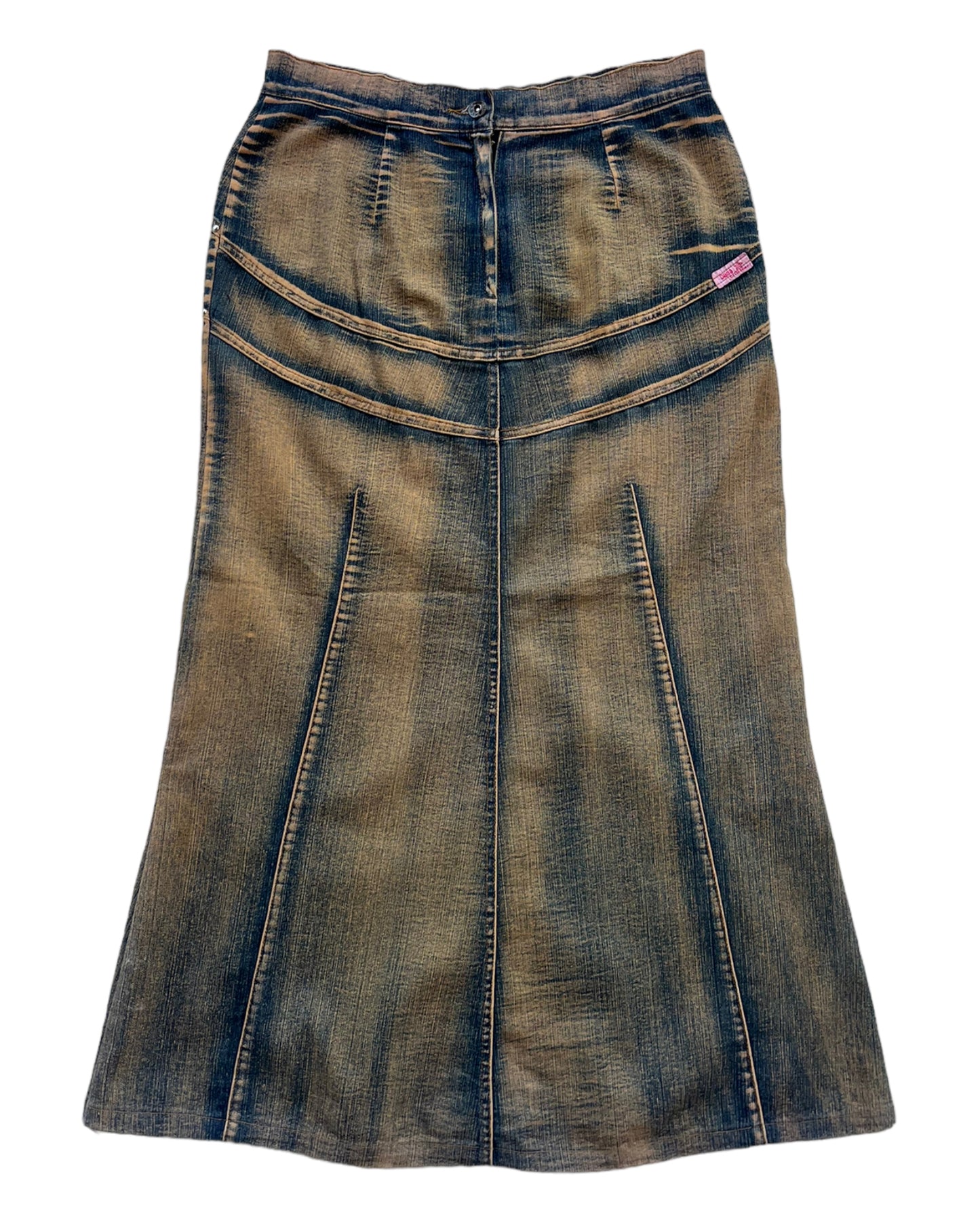 2000s BLEACHED DENIM SKIRT