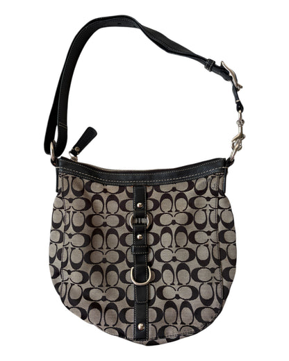 2000S COACH SIGNATURE JACQUARD HOBO BAG