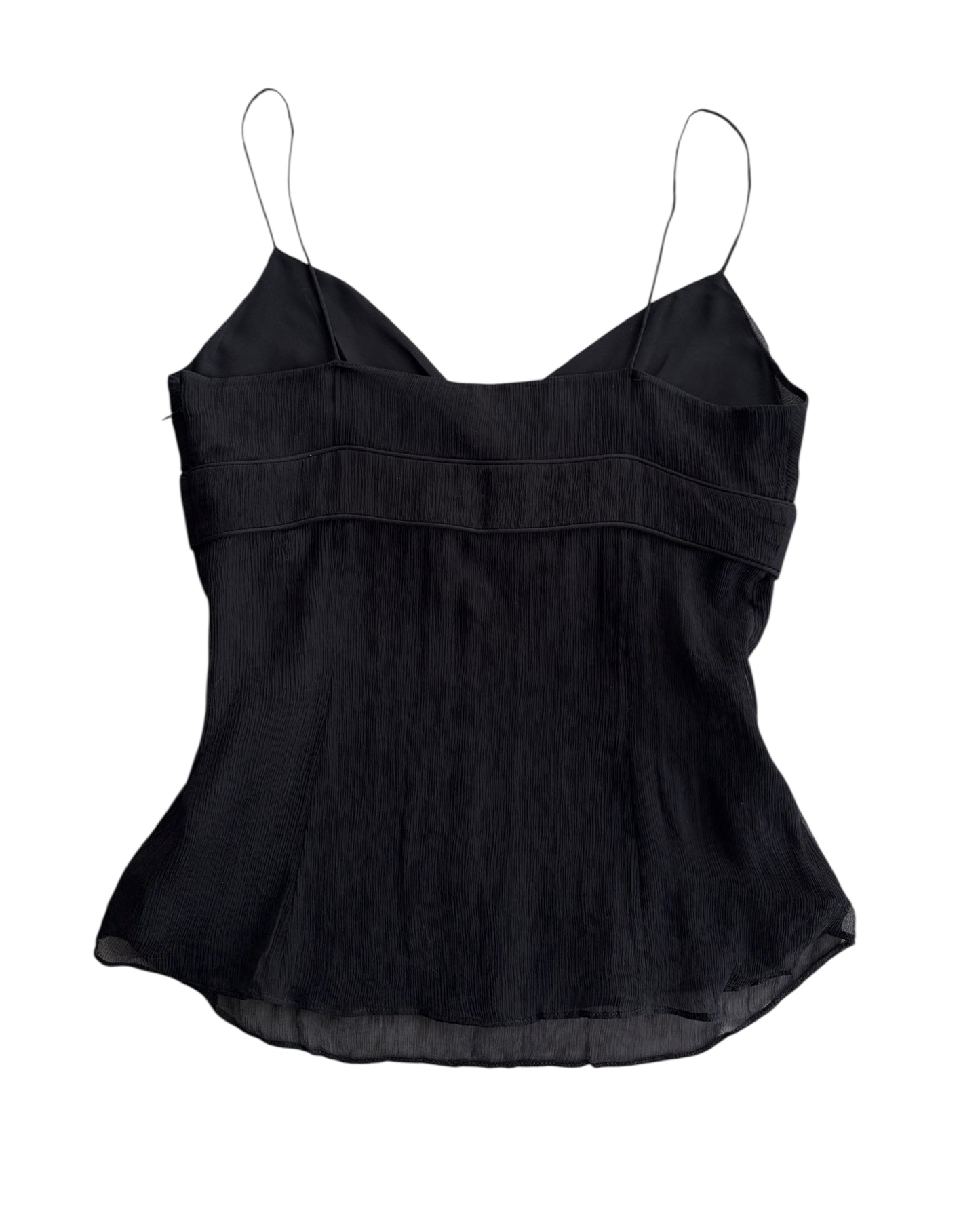 2000S J.CREW BLACK SILK TOP